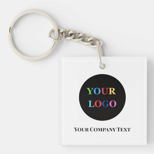 Porte-clés Logo d'entreprise personnalisé minimaliste moderne (Devant)