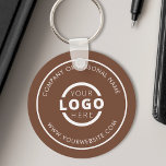 Porte-clés Logo d'entreprise promotionnel Brown sur mesure<br><div class="desc">Personnalisez facilement ce dessous de verre avec votre propre logo ou image personnalisée. Vous pouvez modifier la couleur de l'arrière - plan pour qu'elle corresponde à votre logo ou aux couleurs de votre entreprise. Les porte - clés personnalisés avec le logo de votre entreprise sont des cadeaux utiles et légers...</div>