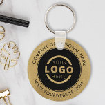 Porte-clés Logo d'entreprise promotionnel Gold personnalisé<br><div class="desc">Personnalisez facilement ce dessous de verre avec votre propre logo ou image personnalisée. Vous pouvez modifier la couleur de l'arrière - plan pour qu'elle corresponde à votre logo ou aux couleurs de votre entreprise. Les porte - clés personnalisés avec le logo de votre entreprise sont des cadeaux utiles et légers...</div>