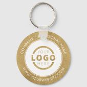 Porte-clés Logo d'entreprise promotionnel Gold personnalisé (Verso)