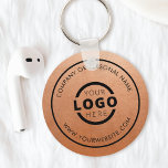 Porte-clés Logo d'entreprise promotionnel Gold Rose personnal<br><div class="desc">Personnalisez facilement ce dessous de verre avec votre propre logo ou image personnalisée. Vous pouvez modifier la couleur de l'arrière - plan pour qu'elle corresponde à votre logo ou aux couleurs de votre entreprise. Les porte - clés personnalisés avec le logo de votre entreprise sont des cadeaux utiles et légers...</div>