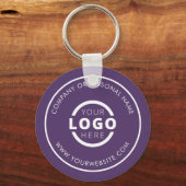 Porte-clés Logo d'entreprise promotionnel violet personnalisé (Recto)