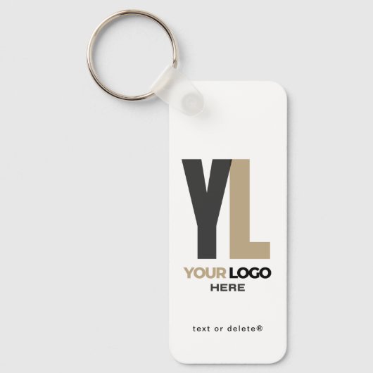 Porte-clés Logo d'entreprise propre et code QR, société verti (Recto)