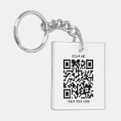 Porte-clés Logo d'entreprise simple de code QR Acrylique (Devant gauche)