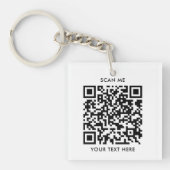 Porte-clés Logo d'entreprise simple de code QR Acrylique (Devant)