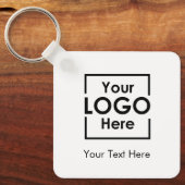 Porte-clés Logo d'entreprise simple et personnalisé Texte bla (Recto)