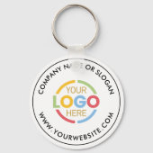 Porte-clés Logo d'entreprise simple promotionnel noir et blan (Recto)