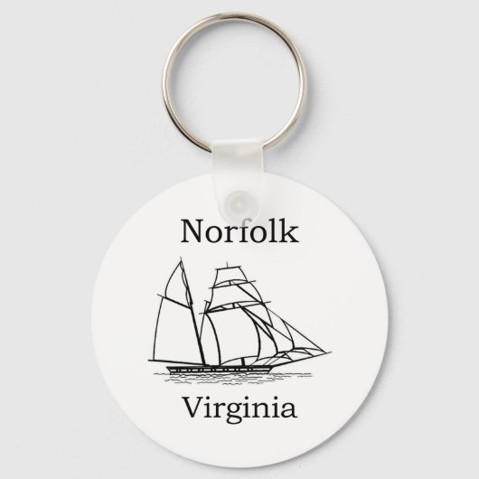 Porte-clés Logo des grands navires Norfolk Virginia (Recto)