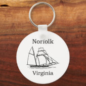 Porte-clés Logo des grands navires Norfolk Virginia (Recto)