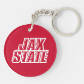 Porte-clés Logo d'état de Jacksonville State University JAX S (Dos)
