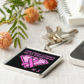 Porte-clés Logo Diamond Sensibilisation au Cancer du Sein Noi (Côté)