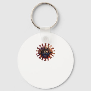 Porte-clés Logo d'illustration de l'épidémie de virus de la c