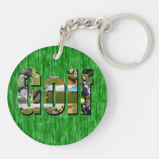 Porte-clés Logo d'image de golf, (Dos)