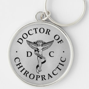 Porte-clés Logo du Docteur en Chiropratique sur Arrière - pl