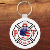 Porte-clés Logo du drapeau américain des pompiers (Recto)