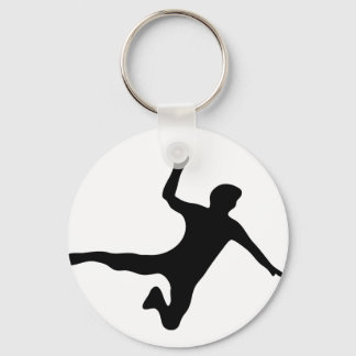 Porte-clés logo du joueur de handball noir