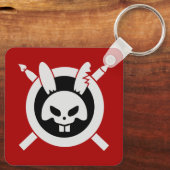 Porte-clés Logo du lapin de rangée (Verso)