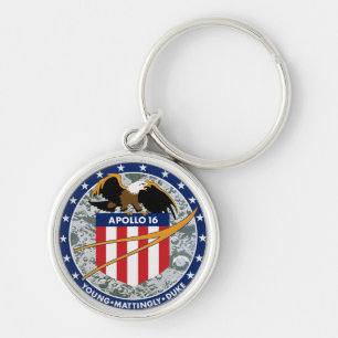 Porte-clés Logo du patch de mission NASA Apollo 16