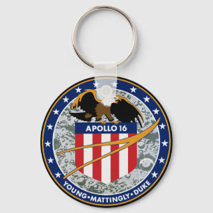 Porte-clés Logo du patch de mission NASA Apollo 16