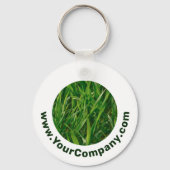 Porte-clés Logo du site Grass Nom de la société Green White P (Recto)