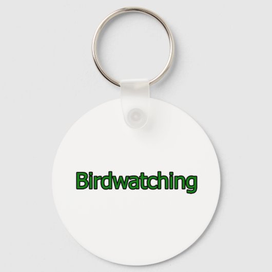 Porte-clés Logo du texte d'observation des oiseaux (Recto)