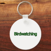 Porte-clés Logo du texte d'observation des oiseaux (Recto)