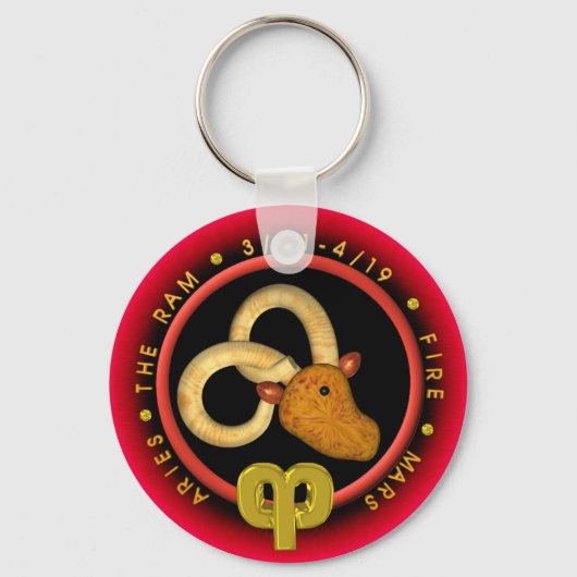 Porte-clés Logo du zodiaque Valxart Aries (Recto)