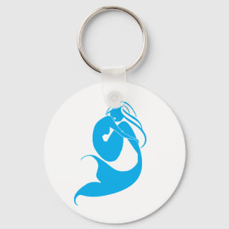 Porte-clés Logo en silhouette de sirène bleue