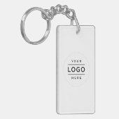 Porte-clés Logo et code QR personnalisés (Devant gauche)