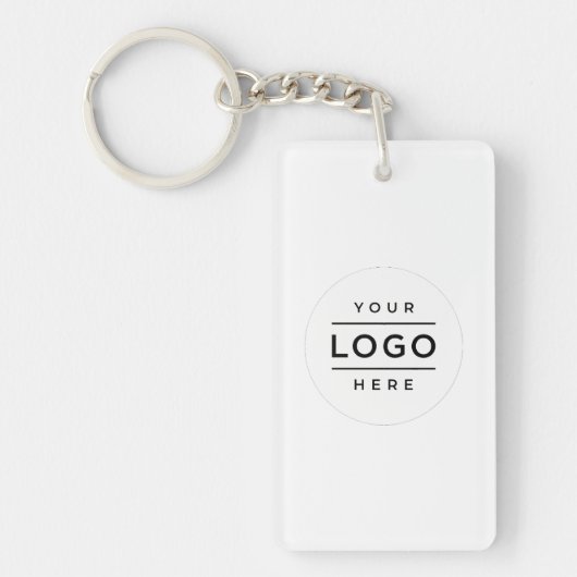 Porte-clés Logo et code QR personnalisés (Devant)