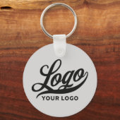 Porte-clés Logo et nom 2 côtés sur gris clair Entreprise Entr (Recto)