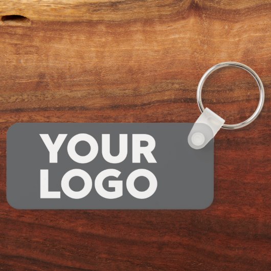 Porte-clés Logo et texte de votre entreprise Swag Grey (Recto)