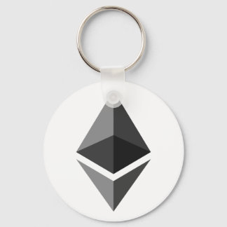 Porte-clés Logo Ethereum Porte - clé Crypto blanc gris simple
