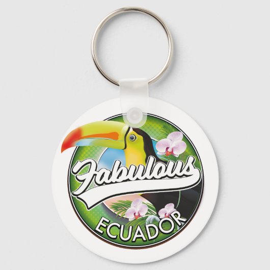 Porte-clés Logo Explorez l'Équateur fabuleux (Recto)