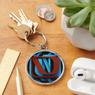 Porte-clés Logo Fierce Netflix sur Arrière - plan noir et ble