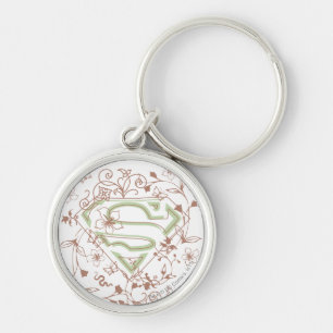 Porte-clés Logo floral vert de Supergirl