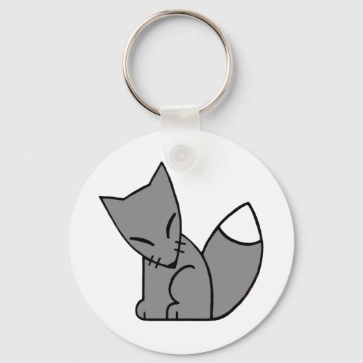 Porte-clés Logo Fox (gris) (Recto)