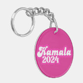 Porte-clés Logo Kamala Harris girly Pink 2024 (Devant gauche)
