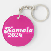 Porte-clés Logo Kamala Harris girly Pink 2024 (Dos)
