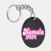 Porte-clés Logo Kamala Harris girly Pink 2024 (Devant gauche)