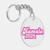Porte-clés Logo Kamala Harris girly Pink 2024 (Devant gauche)