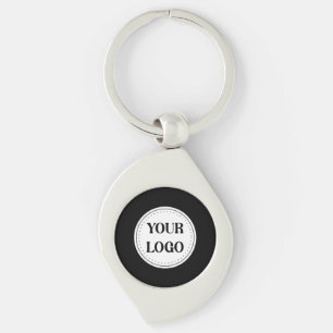 Porte-clés Logo Marque Noire Entreprise Commerciale Société
