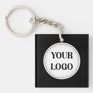 Porte-clés Logo Marque Noire Entreprise Commerciale Société