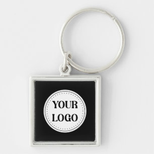 Porte-clés Logo Marque Noire Entreprise Commerciale Société