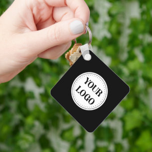 Porte-clés Logo Marque Noire Entreprise Commerciale Société