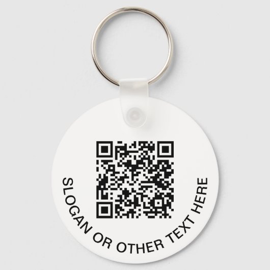 Porte-clés Logo moderne QR Code Promo (Verso)