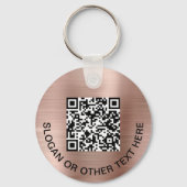 Porte-clés Logo moderne QR Code promotionnel Rose Gold (Verso)