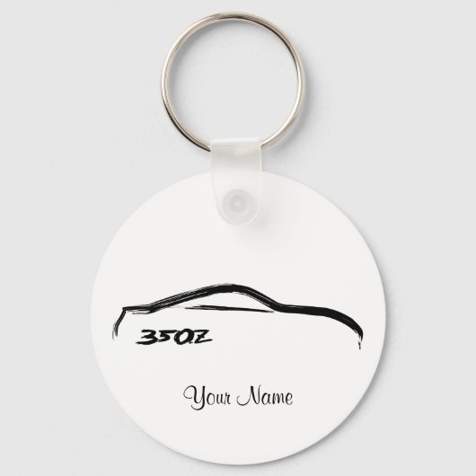 Porte-clés Logo noir de brosse Nissan 350Z (Recto)