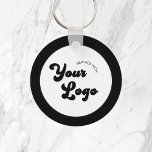 Porte-clés Logo noir et blanc classique Business Promotion Ke<br><div class="desc">Faites la promotion de votre entreprise avec ce porte - clé simple,  avec logo personnalisé. Ajoutez facilement votre logo en cliquant sur l'option "personnaliser".</div>