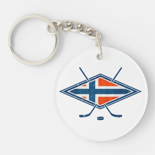 Porte-clés Logo Norvège Norge Ice Hockey (Devant)